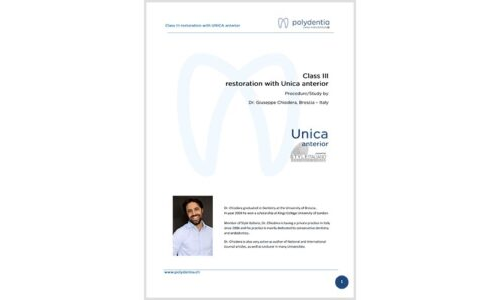 Dr. Giuseppe Chiodera - Class III restoration with Unica anterior