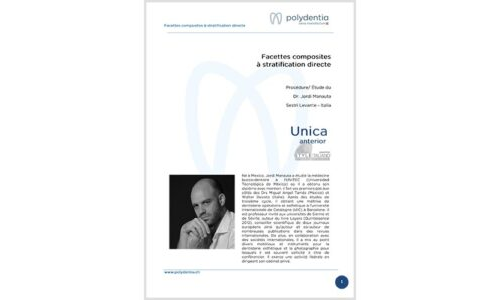 Dr. Jordi Manauta – Facettes composites en technique directe – Unica anterior