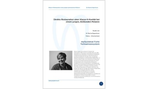 Dr. Marina Papachroni - Direkte Restauration einer Klasse-II-Kavität bei einem jungen, bleibenden Molaren – myQuickmat Forte