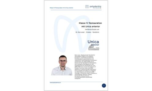 Dr. Dan Lazar – Klasse IV Restauration – Unica anterior