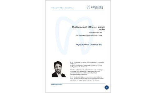 Dr. Giuseppe Chiodera – Restauración MOD en el primer molar – myQuickmat Classico kit