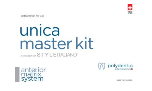 Instructions for use Unica master kit