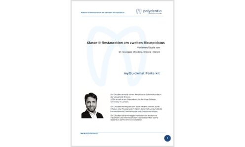 Dr. Giuseppe Chiodera – Klasse-II-Restauration am zweiten Bicuspidatus – myQuickmat Forte kit