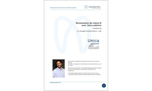Dr. Giuseppe Chiodera - Restauration de classe III avec Unica anterior