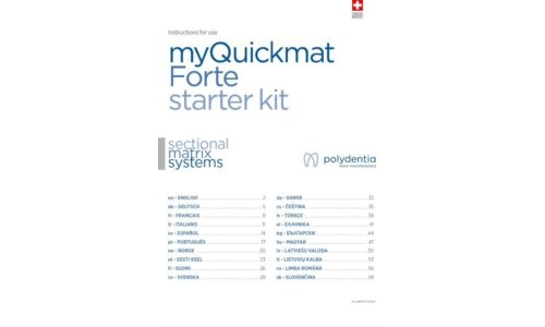 Instructions for use myQuickmat Forte Starter Kit