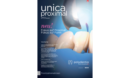 Flyer Unica Proximal Frontzahnmatrizen