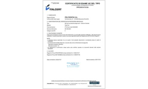 Examination certificate Vista-Tec
