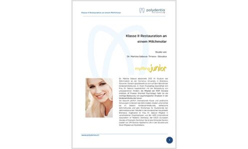 Dr. Martina Sabová - Klasse II Restauration an einem Milchmolar – myRing Junior