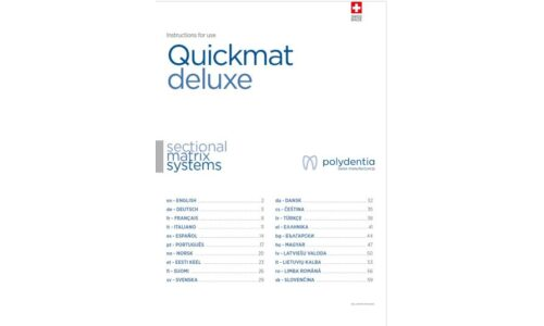 Instructions for use Quickmat Deluxe Kit