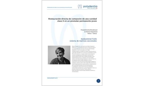Dr. Marina Papachroni - Restauración directa de composite de una cavidad clase II en un premolar permanente joven – myClip 2.0